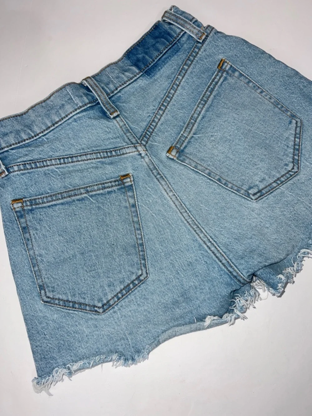 Abercrombie & Fitch Light Blue Denim Cutoff Shorts size 00 - Picture 4 of 7